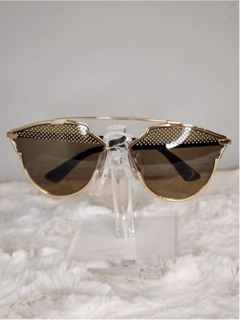 Christian Dior SO REAL S Studs gold black/light brown (RHL/5V A) Sunglasses